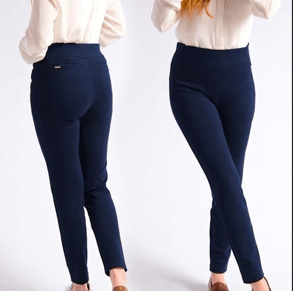 Betabrand Dark Navy Merino Wool Skinny Dress Pant Yoga Pants XLarge Long Tall